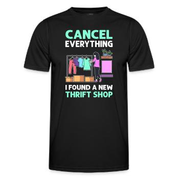 Alles Absagen. Ich Fand Einen Neuen Secondhand - Männer Funktions-T-Shirt - Schwarz - Vorne - AI Model Male 178 dark (178cm)