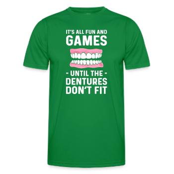 Tout est amusant - T-shirt sport Homme - vert - Devant - AI Model Male 178 dark (178cm)