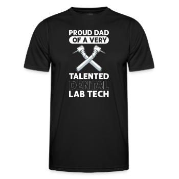 Fier père d’un très talentueux - T-shirt sport Homme - noir - Devant - AI Model Male 178 dark (178cm)