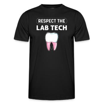 Respect The Lab Tech. Orthodontics - Men's Functional T-Shirt - black - Front - AI Model Male 178 dark (178cm)