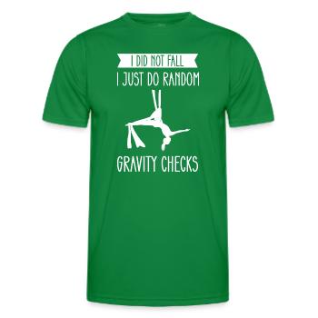 Je ne suis pas tombé. Je fais juste aléatoire - T-shirt sport Homme - vert - Devant - AI Model Male 178 dark (178cm)