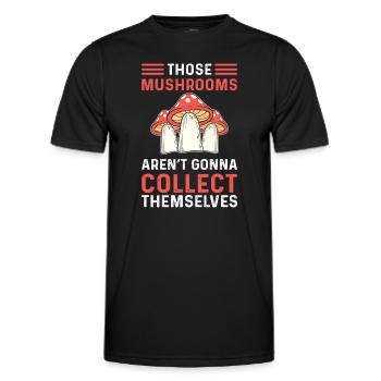 Ces champignons ne s’accumuleront pas. - T-shirt sport Homme - noir - Devant - AI Model Male 178 dark (178cm)