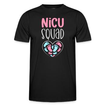 NICU squad. Pediatrician - Men's Functional T-Shirt - black - Front - AI Model Male 178 dark (178cm)