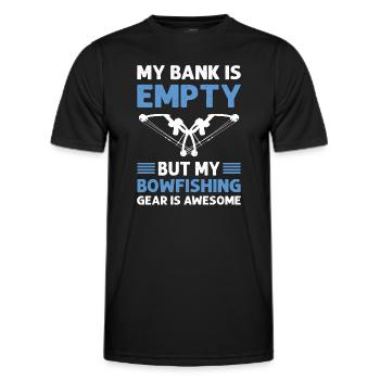 Meine Bank Ist Leer, Meine Ausrüstung Zum - Männer Funktions-T-Shirt - Schwarz - Vorne - AI Model Male 178 dark (178cm)