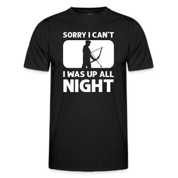 Entschuldigung, Ich Kann Nicht. Ich War Die Ganze - Männer Funktions-T-Shirt - Schwarz - Vorne - AI Model Male 178 dark (178cm)