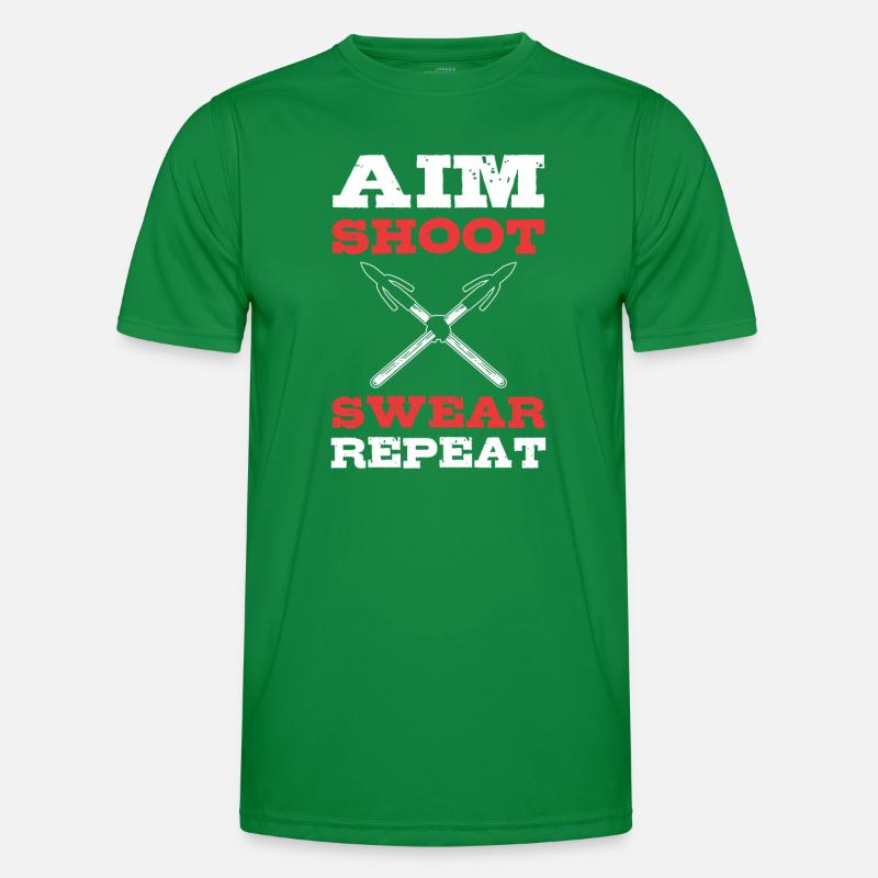 Target Shoot Swear Repeat. Angling Men's Functional T-Shirt