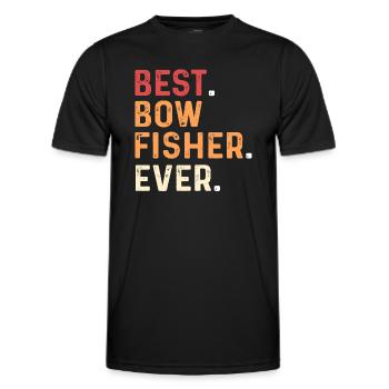 Bester Bowfisher Aller Zeiten. Angeln Fischer - Männer Funktions-T-Shirt - Schwarz - Vorne - AI Model Male 178 dark (178cm)