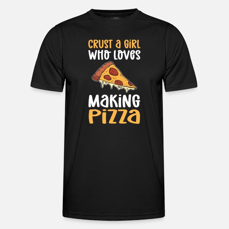 Kruste Ein Mädchen, Das Es Liebt, Pizza Zu Männer Funktions-T-Shirt