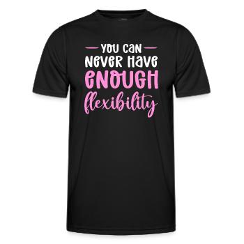 Vous n’avez jamais assez de flexibilité. Soie aérienne - T-shirt sport Homme - noir - Devant - AI Model Male 178 dark (178cm)