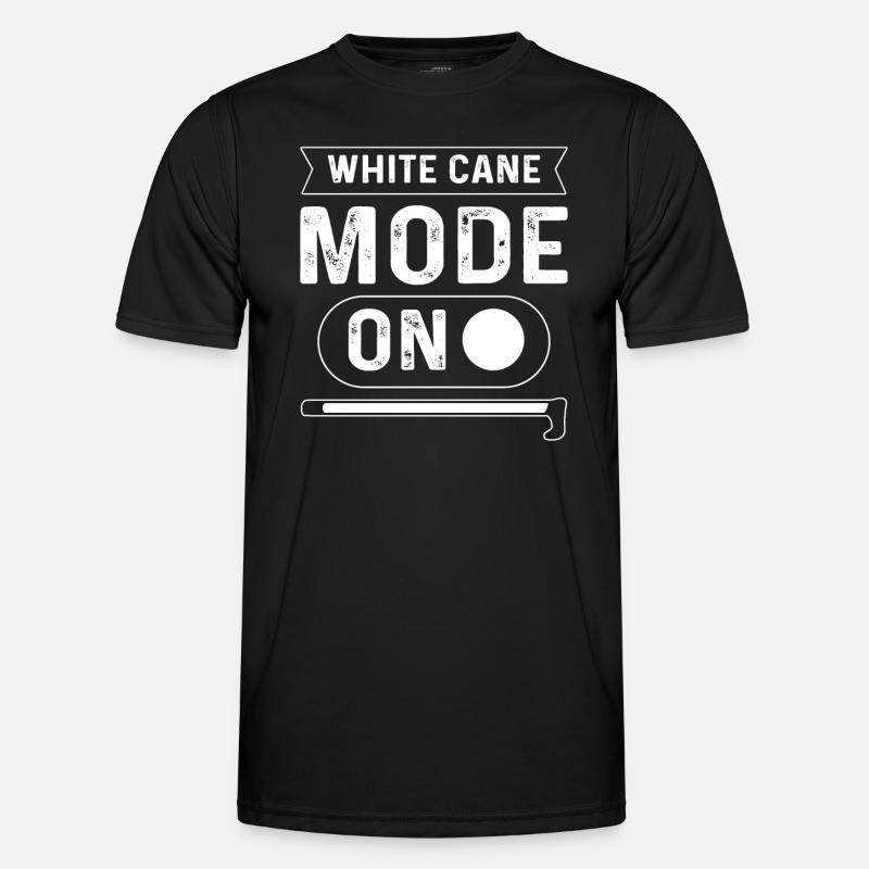 White pipe mode on. Blind persons - Men's Functional T-Shirt - black