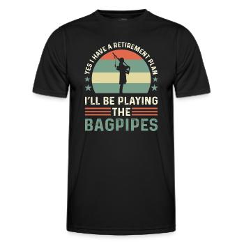 Yes, I have a pension plan. I will use the - Men's Functional T-Shirt - black - Front - AI Model Male 178 dark (178cm)