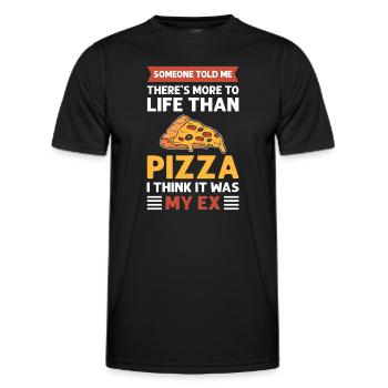Hobby pizza maker Pizza pan Pizza baker - Men's Functional T-Shirt - black - Front - AI Model Male 178 dark (178cm)
