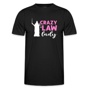 Crazy legal lady. Lawyer Criminal Law - Men's Functional T-Shirt - black - Front - AI Model Male 178 dark (178cm)