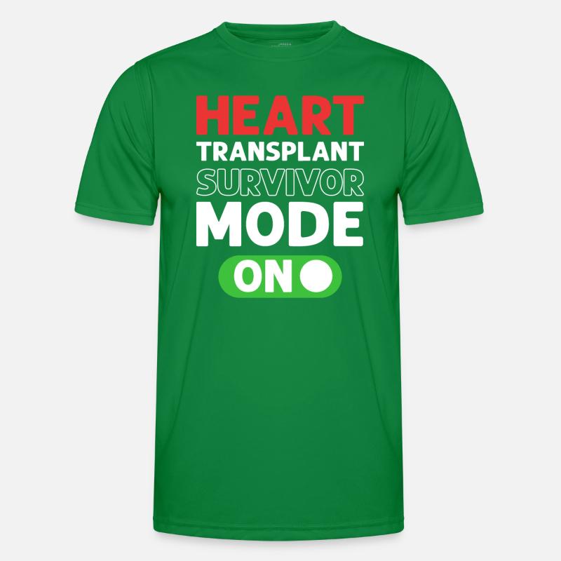 Herztransplantations-Überlebensmodus Ein. Männer Funktions-T-Shirt