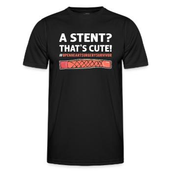 Ein Stent? Das Ist Süß! Transplantation Operation - Männer Funktions-T-Shirt - Schwarz - Vorne - AI Model Male 178 dark (178cm)