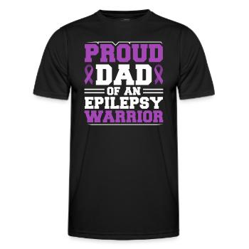 Proud father of an epilepsy warrior. - Men's Functional T-Shirt - black - Front - AI Model Male 178 dark (178cm)