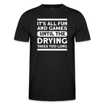Tout est amusant - T-shirt sport Homme - noir - Devant - AI Model Male 178 dark (178cm)