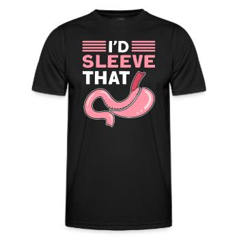 Ich Würde Das Ärmeln. Magenchirurg Ärmelchirurgie - Männer Funktions-T-Shirt - Schwarz - Vorne - AI Model Male 178 dark (178cm)