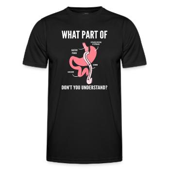 Quelle partie de ... Vous ne comprenez pas? - T-shirt sport Homme - noir - Devant - AI Model Male 178 dark (178cm)