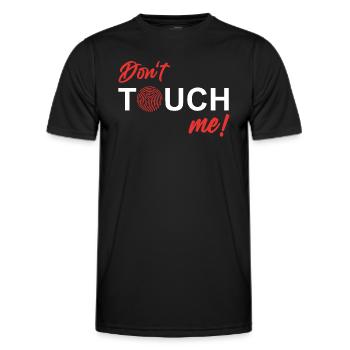 Ne me touchez pas - Empreinte digitale - T-shirt sport Homme - noir - Devant - AI Model Male 178 dark (178cm)