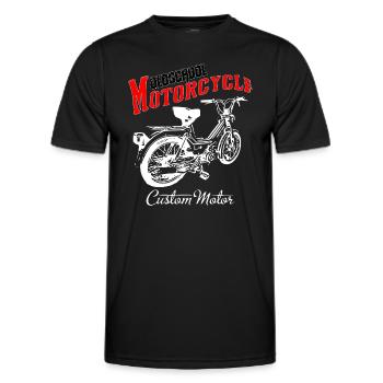 Mobylette Mokick Cult Vintage - T-shirt sport Homme - noir - Devant - AI Model Male 178 dark (178cm)