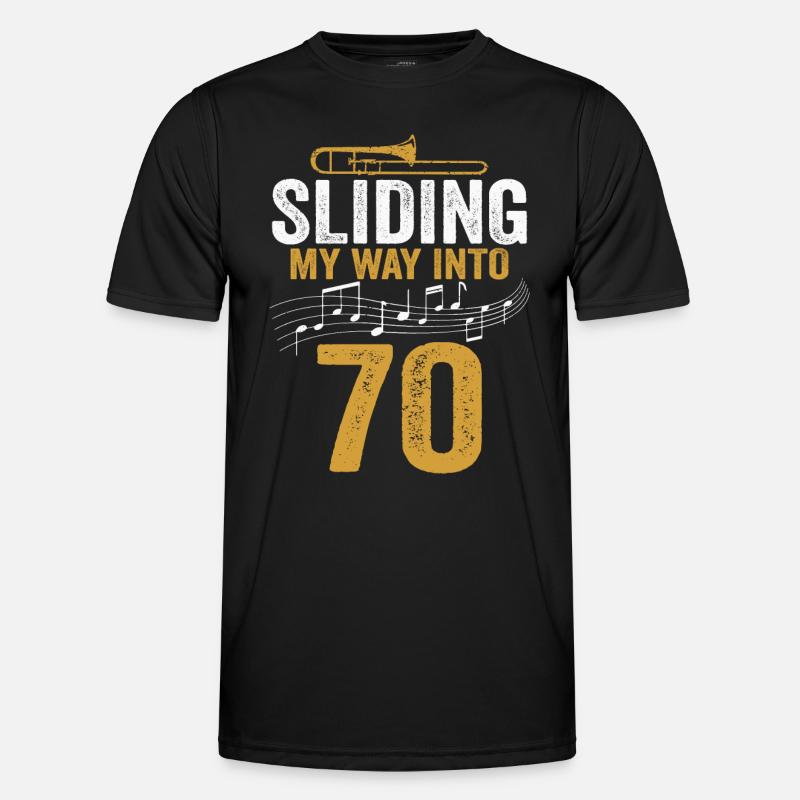 70. Geburtstag Posaune Blasmusik Posaunist Männer Funktions-T-Shirt