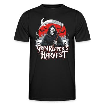 Récolte de la Faucheuse - T-shirt sport Homme - noir - Devant - AI Model Male 178 dark (178cm)