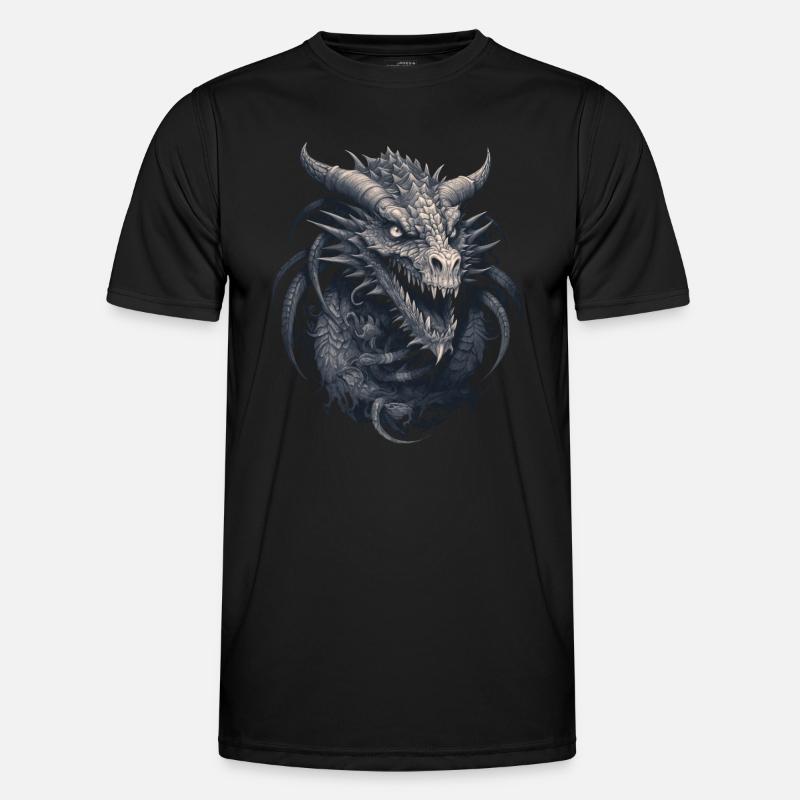 Fantasy Drache Männer Funktions-T-Shirt