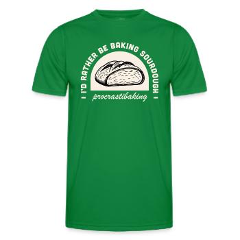 Sourdough bread lover funny quotes - Men's Functional T-Shirt - kelly green - Front - AI Model Male 178 dark (178cm)