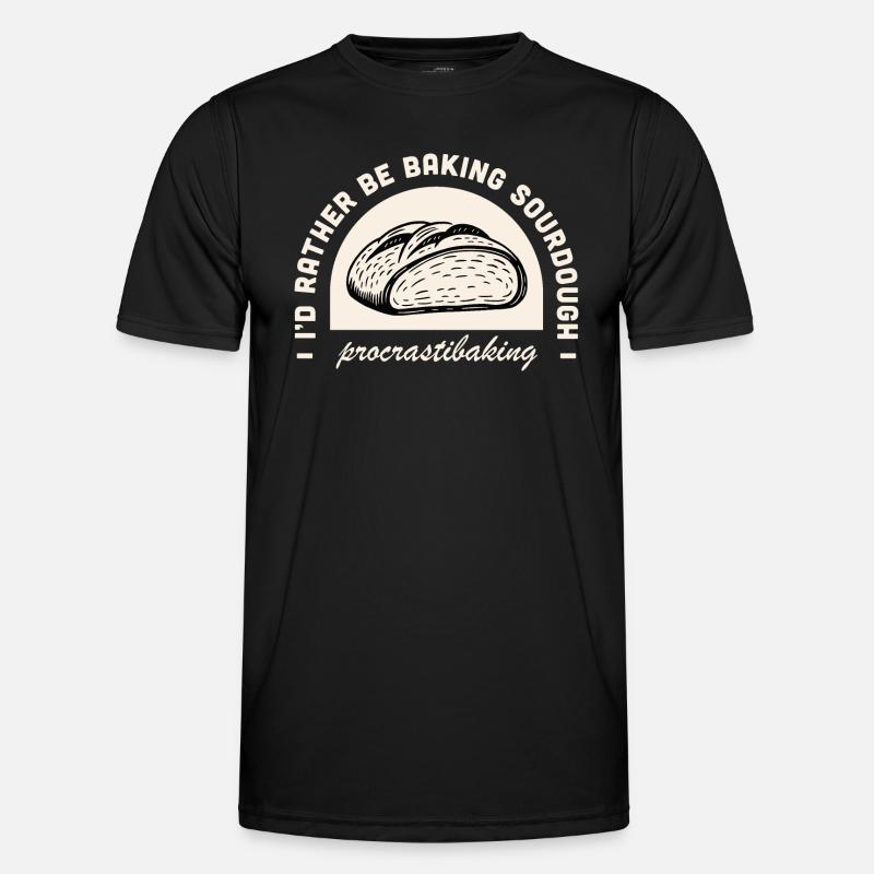 Sauerteigbrot Humor - Männer Funktions-T-Shirt - Schwarz
