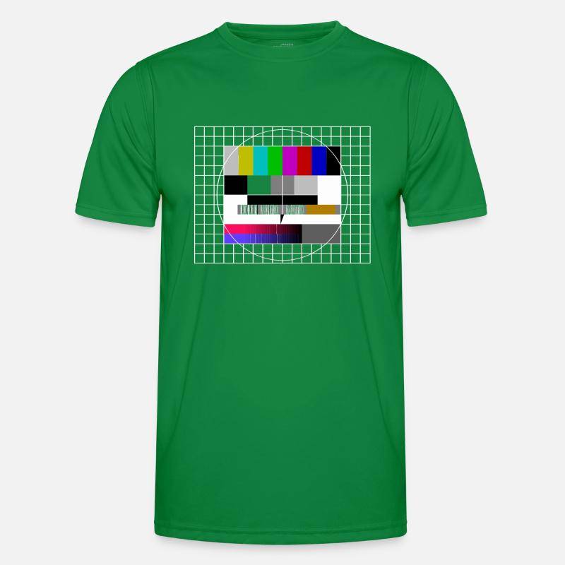 Testbild Retro Vintage Männer Funktions-T-Shirt