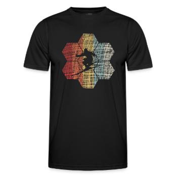 Ski Pistensau Skiing Skidesign - Männer Funktions-T-Shirt - Schwarz - Vorne - AI Model Male 178 dark (178cm)