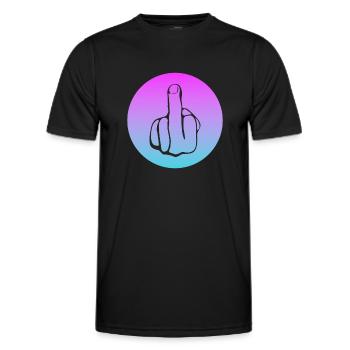 fuck off, fuck you, fucking, fuck - Männer Funktions-T-Shirt - Schwarz - Vorne - AI Model Male 178 dark (178cm)