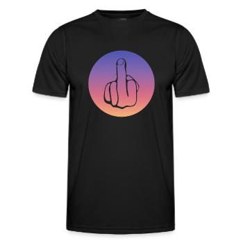 Fuck, Fuck You, Fuck Off, Fucking, Mittelfinger - Männer Funktions-T-Shirt - Schwarz - Vorne - AI Model Male 178 dark (178cm)