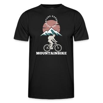VTT Descente - T-shirt sport Homme - noir - Devant - AI Model Male 178 dark (178cm)