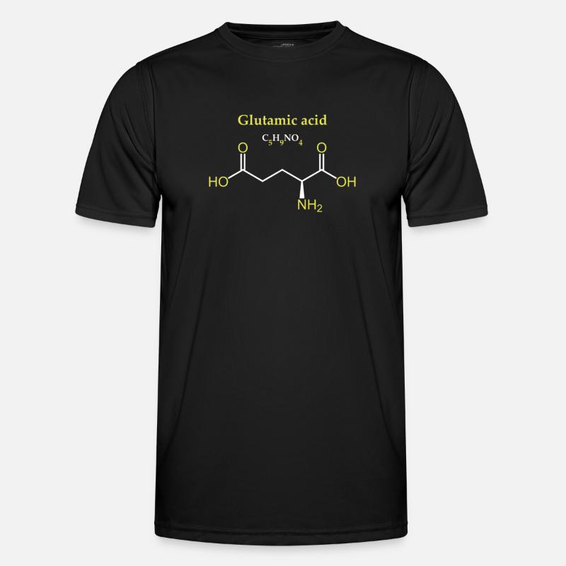 Glutamic acid Molecule - Men's Functional T-Shirt - black