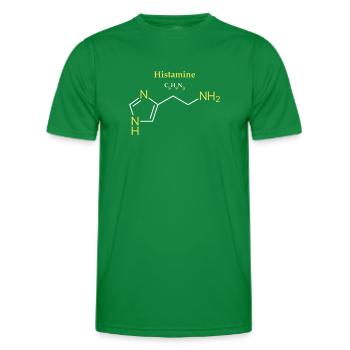 Histamine Molecule - Men's Functional T-Shirt - kelly green - Front - AI Model Male 178 dark (178cm)