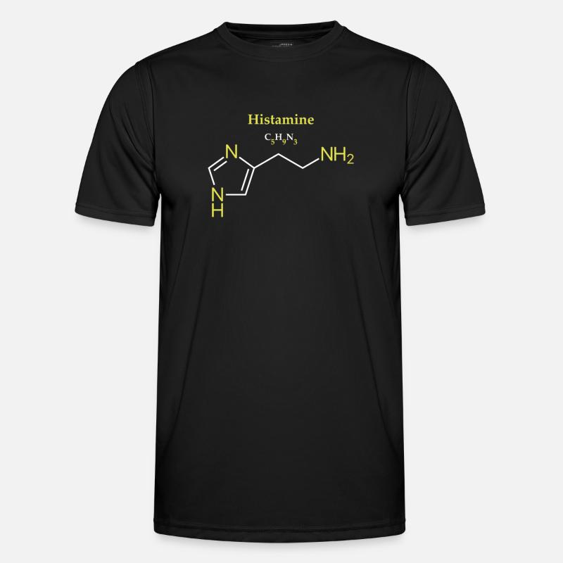 Histamine Molecule - Men's Functional T-Shirt - black