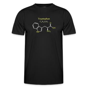 Tryptophane Molécule - T-shirt sport Homme - noir - Devant - AI Model Male 178 dark (178cm)