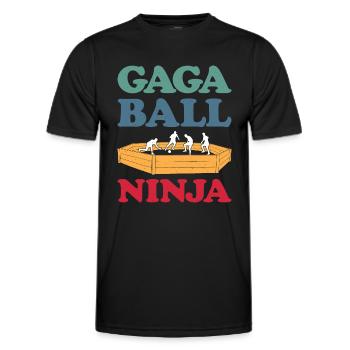 Gaga Ball Dodgeball Joueur de Gagaball Gaga Ball - T-shirt sport Homme - noir - Devant - AI Model Male 178 dark (178cm)