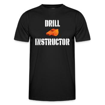 Drill Instructor - Männer Funktions-T-Shirt - Schwarz - Vorne - AI Model Male 178 dark (178cm)