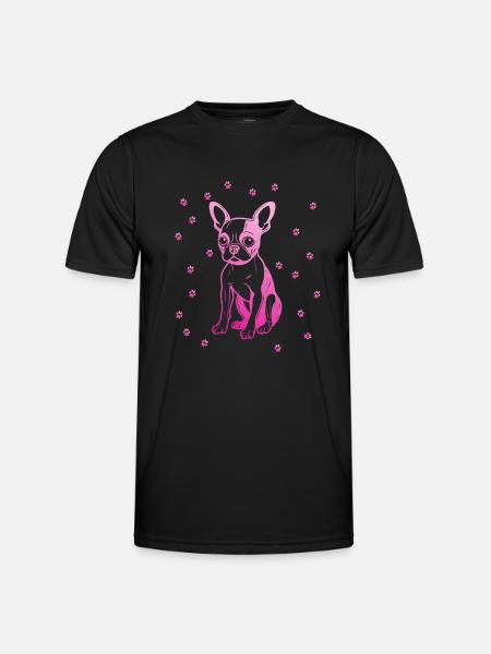 Boston Terrier with small paws - Men's Functional T-Shirt - black