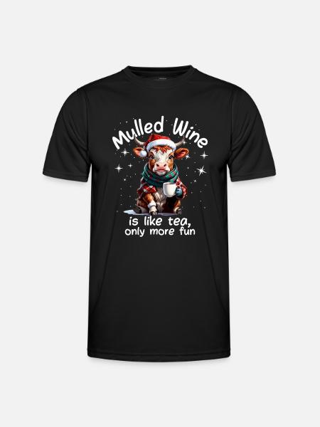 Christmas Market Funny Mulled Wine Drink Sayings - Men's Functional T-Shirt - black
