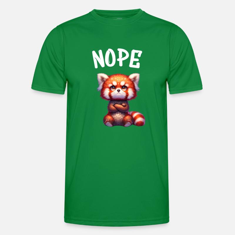Roter Panda Lustiger Spruch Nope Feuerfuchs Männer Funktions-T-Shirt