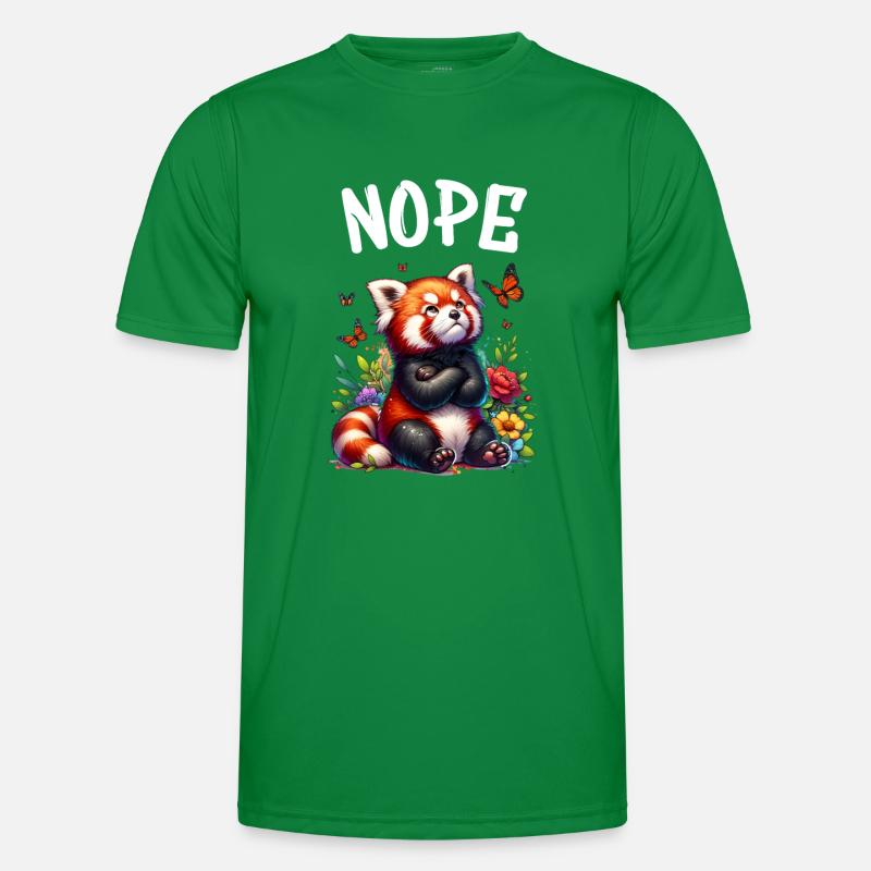 Roter Panda Lustiger Spruch Nope Feuerfuchs Männer Funktions-T-Shirt