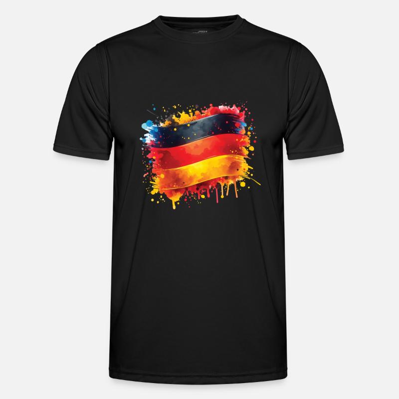 Drapeau Allemagne Drapeau pour les fans de sport T-shirt sport Homme