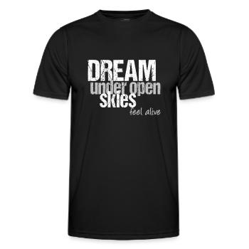 Rêves en plein air - T-shirt sport Homme - noir - Devant - AI Model Male 178 dark (178cm)