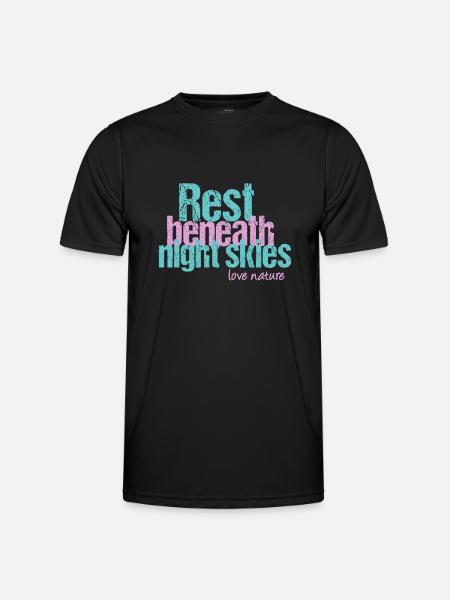 Tranquility under the night sky - Men's Functional T-Shirt - black