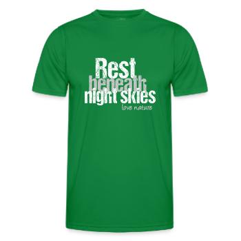 Tranquility under the night sky - Men's Functional T-Shirt - kelly green - Front - AI Model Male 178 dark (178cm)