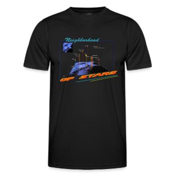 kosmische nachbarschaft - Männer Funktions-T-Shirt - Schwarz - Vorne - AI Model Male 178 dark (178cm)